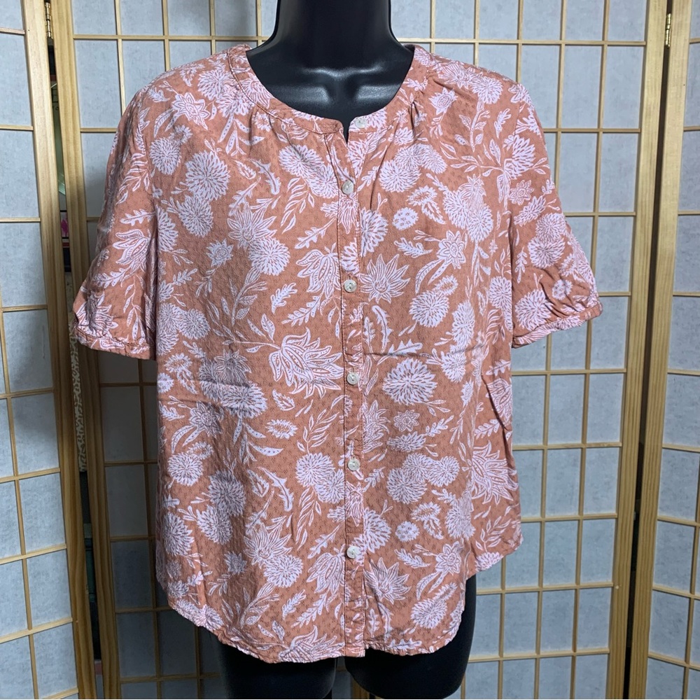 Universal Thread Pink on Pink Floral Blouse
